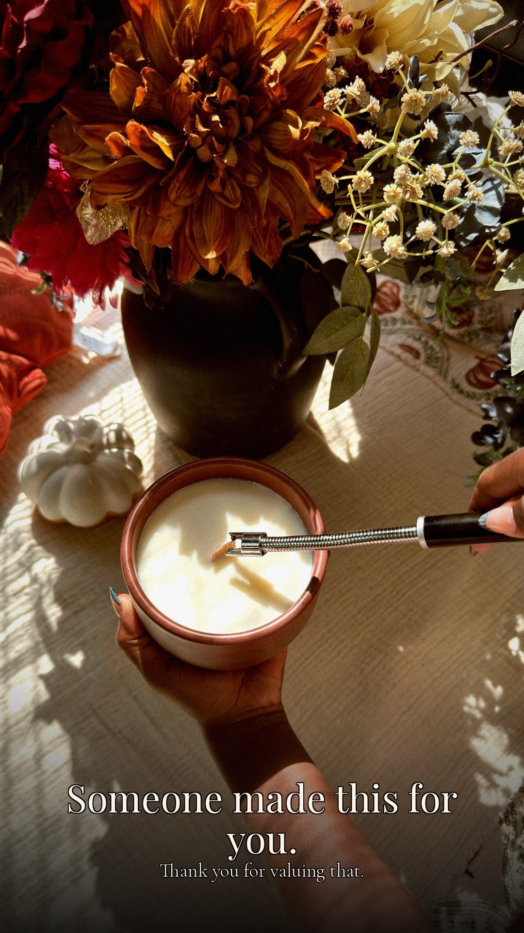 Root and Rind soy candle in wine concrete vessel, Silk & Soul fall collection